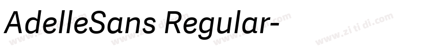AdelleSans Regular字体转换